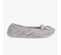 Totes Isotoner POPCORN Womens Slippers Pale Grey - UK 4-5