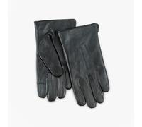 Totes Isotoner SMARTOUCH WATER REPELLENT 3 POINT LEATHER Mens Gloves Black - S/M