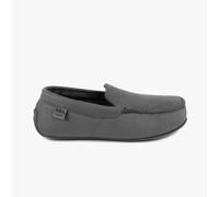 Totes Isotoner SQUARE PATTERNED SMART MOCCASIN Mens Moccasin Slippers Grey - UK 10