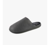 Totes Isotoner SQUARE PATTERNED SMART MULE Mens Mule Slippers Grey - UK 11