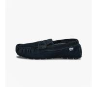 Totes Isotoner SUEDE CLASSIC Moccasin Slippers Mens Navy - UK 11