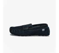 Totes Isotoner SUEDE CLASSIC Moccasin Slippers Mens Navy - UK 8