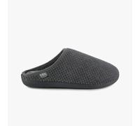 Totes Isotoner SWEPT BACK POPCORN MULE Mens Mule Slippers Grey - UK 9