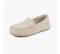 Totes Isotoner TEXTURED Womens Moccasin Slippers Light Brown - UK 7