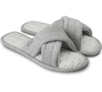Totes Isotoner Womens Marl Cross Strap Slipper - - Size: 5