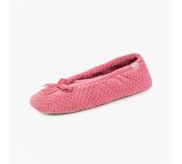 Totes Isotoner Women's Popcorn Ballet Slip On Low Top Slippers in Pink | Size: 4-5 Totes Isotoner Pink 4-5