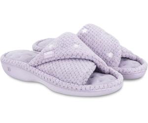 Totes Isotoner Womens Popcorn Turnover Open Toe Slipper - - Size: 4