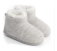 Totes Isotoner Womens Sparkle Knit Boot Slippers - - Size: 4