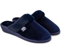 Totes Isotoner Womens Sparkle Velour Heeled Mule - - Size: 7