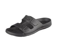 totes Kids Everywear Molded Double Buckle Slide Sandal, Black, 2-3 Big Kid