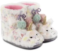 totes Kids Multi Faux Fur Boot Slippers - - Size: 9-10