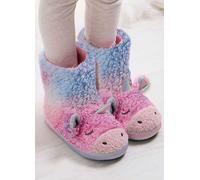 Totes Kids Unicorn Boot Slippers Pink Multi