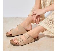 totes® Ladies Double Buckle Slider Sand UK Size 4