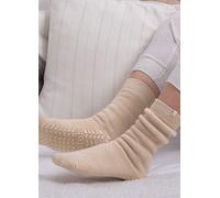 Totes Ladies Oat Thermal Brushed Original Slipper Socks Beige