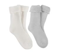 totes Ladies Premium Twin Pack Recycled Brushed Thermal Bed Sock