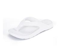 totes mens Everywear Lightweight Waterproof Contoured Ara Flip Flop Sandal, White, 7 UK