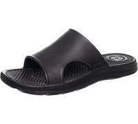 totes Men's Everywear Slide Sandal, Black-Vented, 10 UK