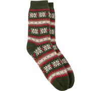 totes Mens Sherpa Lined Fair Isle Slipper Socks - - Size: ONESIZE