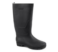 totes® Mens Welly Boot, Sl lack Design Made from Thermoplastic Rubber (TPR), Flexible and Durable, Easy to Clean, Ideal for Gardening, Festivals, Walking, and Outdoors, Black, 11 UK