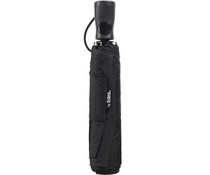 TOTES MINI AUTO OPEN RAIN SUNGUARD UMBRELLA, Black, Compact