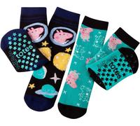 totes Peppa Pig Kids Slipper Sock Twin Pack - - Size: 1-2y