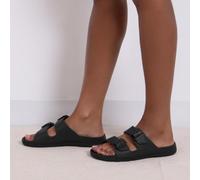 totes® SOLBOUNCE Ladies Adjustable Double Buckle Slider Black UK Size 7