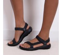 totes® SOLBOUNCE Ladies Adjustable Riley Sport Sandal Black UK Size 7