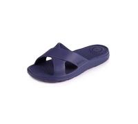 Totes SOLBOUNCE Ladies Cross Slider Sandals in Navy Navy