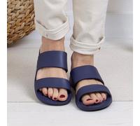 totes® SOLBOUNCE Ladies Double Strap Slide Navy UK Size 6