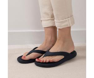 totes® SOLBOUNCE Ladies Toe Post Black UK Size 7