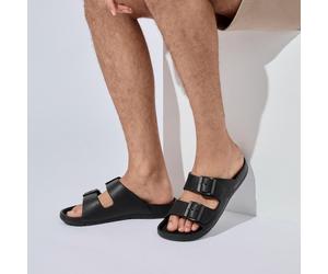 totes® SOLBOUNCE Mens Adjustable Double Buckle Slider Black UK Size 7