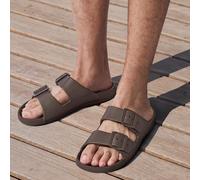 totes® SOLBOUNCE Mens Adjustable Double Buckle Slider Brown UK Size 9