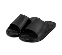 totes® ® SOLBOUNCE Mens Sliders, Lightweight Cushioned Pool Sliders With Everywear Technology, Comfortable for Holiday, Spa and Everyday Wear, Black, UK 10