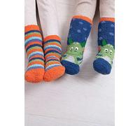 Totes Toasties Childrens Dinosaur Original Slipper Socks Multi