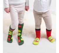 totes toasties® Childrens Original Slipper Socks (Twin Pack) Monster UK Size 3-5½ (Age 1-2)