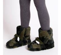 Totes Toasties DINO BOOT Slippers Kids Khaki - UK 9-10
