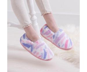 totes toasties® Girls Short Full Back Slippers Multi UK Size 11-12