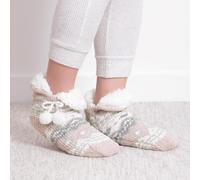 totes toasties® Ladies Chenille Crop Knitted Slipper Socks Multi One Size