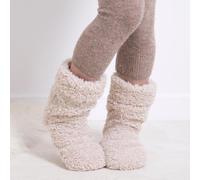 totes toasties Ladies Faux Fur Bootie Slipper Socks