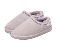 totes® toasties® Ladies Icons Microsuede Shoot Slippers, Soft Microsuede Fabric with Memory Foam for Comfort, Durable EVA Sole, Genuine Suede Finish, Lilac, S