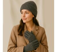 totes toasties® Ladies Knitted Hat & Glove Gift Set Charcoal One Size