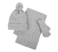 totes toasties® Ladies Knitted Hat Scarf & Glove Gift Set,Grey