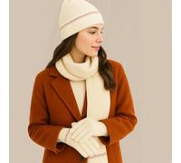 totes toasties® Ladies Knitted Hat Scarf & Glove Gift Set Oat One Size