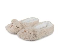 totes® toasties® Ladies Novelty Footsies, 3D Bear Design, Warm & Cosy Sherpa Lining, Slip-Resistant Tread, Machine Washable at 30°, Perfect Winter Footwear, Bear, One Size