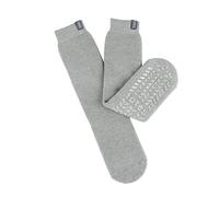 totes® toasties® Ladies Recycled 3.0 TOG Thermal Slipper Socks, Cosy Lined Bed Socks with Slip-Resistant, Tread Recycled Yarn, Machine Washable - Gift Ready Winter Warmers, Grey, One Size