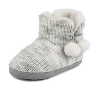 totes toasties Ladies Space Dye Knitted Boot Slippers
