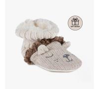 Totes Toasties LION Kids Wool Blend Bootie Slippers Multi - 6-12 mths - Multicoloured