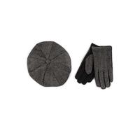 Totes Toasties Men's Baker Bout Tweed Cap & Smartouch Glove Set Wool