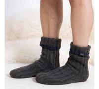 totes toasties® Mens Chunky Slipper Sock Grey One Size