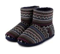Totes Toasties FAIR ISLE BOOT Slippers Mens Multi - UK 7-8